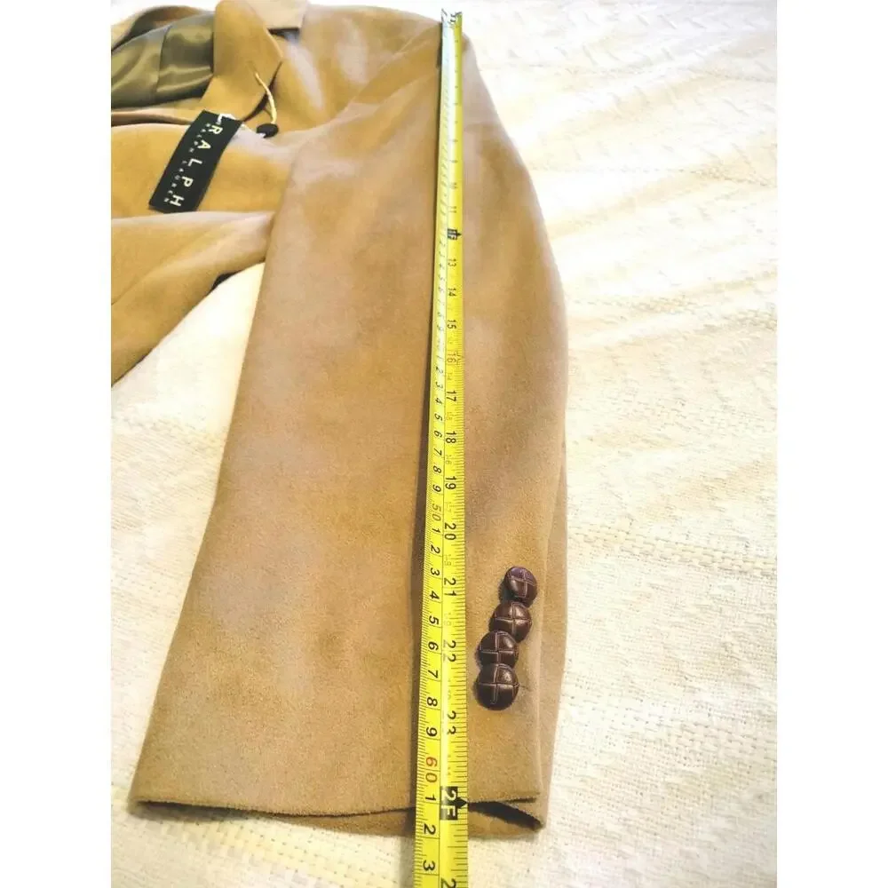 NWT RALPH Ralph Lauren 42R Tan Faux Suede‎ Sport Coat Made in Canada Dillard’s